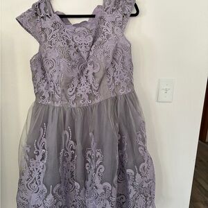Chi Chi London Lavender Lace Prom Dress